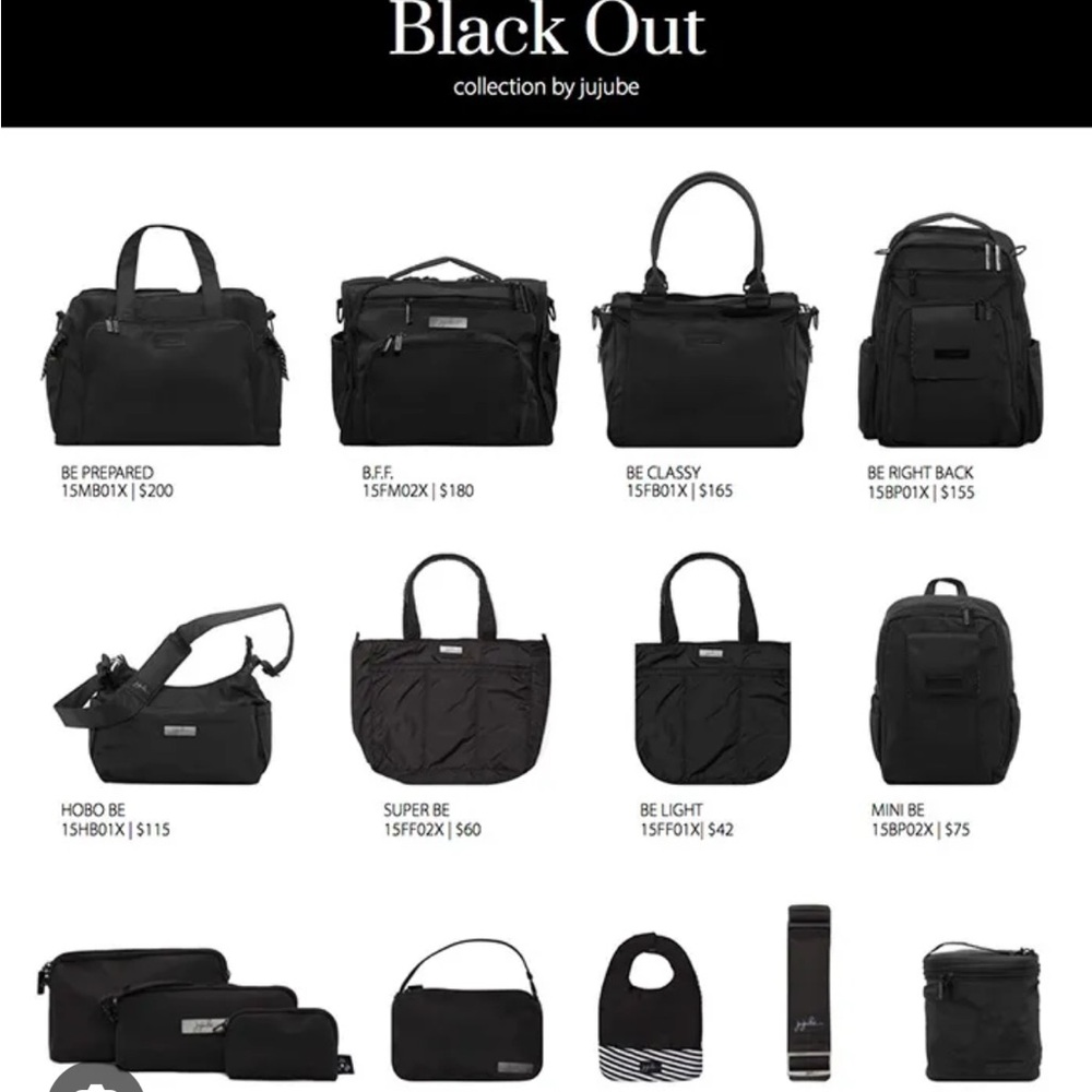 Ju-Ju-Be Black Backpack Versatile Collection